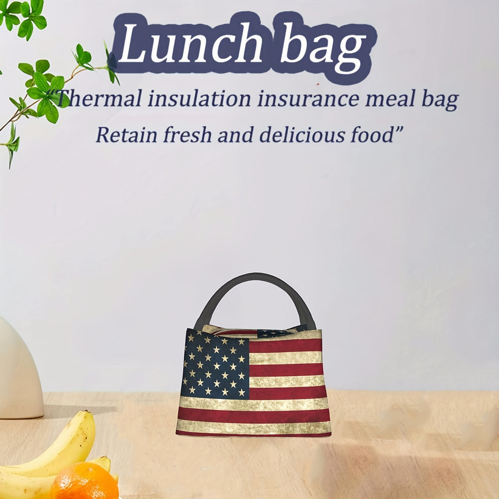 Retro Insulated Lunch Bag Cooler Leakproof Reusable – Portable Thermal Lunch Box for Camping Picnic Beach Office Work School Men Women Adults Kids 11x6.3x6.7in