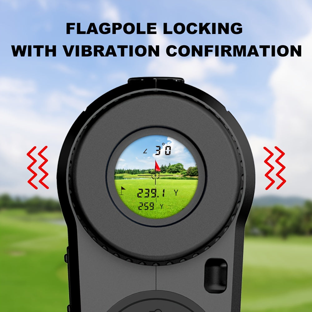 Golf Rangefinder with Slope Compensation 1000 Yard Laser Distance Meter Flagstick Lock Vibration 6x Magnification USB-C Rechargeable for Golf Tournament Practice Golfer Gift