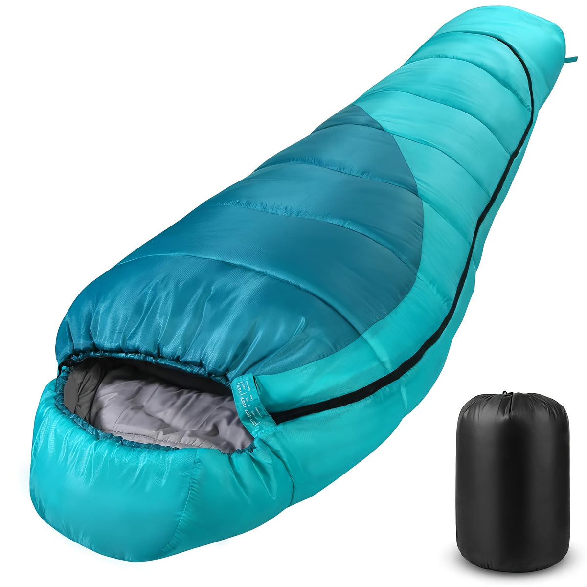 Mummy Sleeping Bag 15-45°F 3-4 Season Cold Weather Ripstop Shell Synthetic Fill Anti-Snag Zipper Lightweight Washable for Backpacking Camping Hiking Adults Up to 6ft