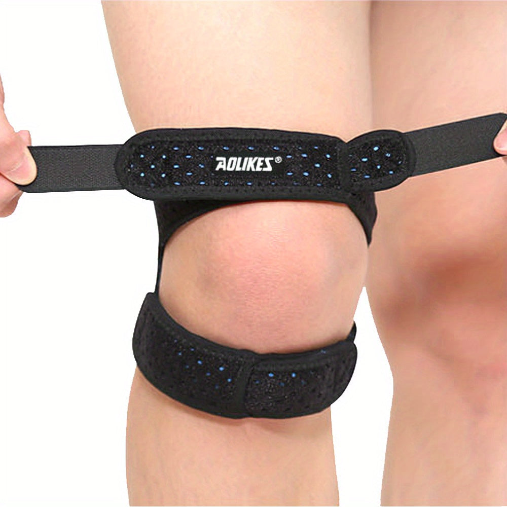 Adjustable Breathable Knee Support Brace – Soft Knit Compression Sleeve for Knee Pain Relief Sports Running Arthritis Gym Hiking Everyday Wear Men Women