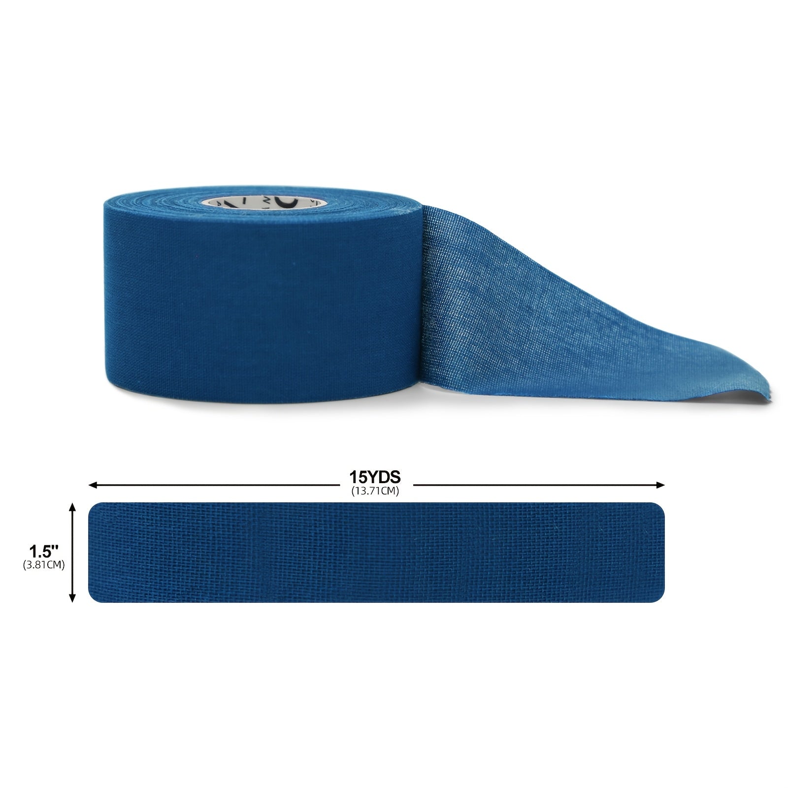 Athletic Sports Tape 4 Rolls 45ft Each – High-Adhesion Finger Ankle Wrist Joint Support Tape for Athletes Trainers Baseball Bat Grip Hockey Stick Wrap Basketball Football Volleyball Martial Arts Gym Weightlifting Black White Dark Blue