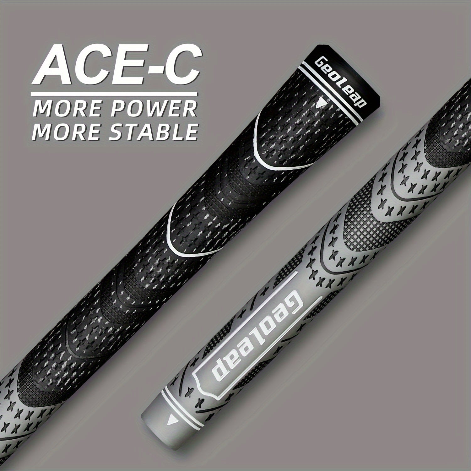 Geoleap Golf Grips Set of 13 Cord Rubber Compound Hybrid – All Weather Golf Club Grips Standard Midsize 8 Colors