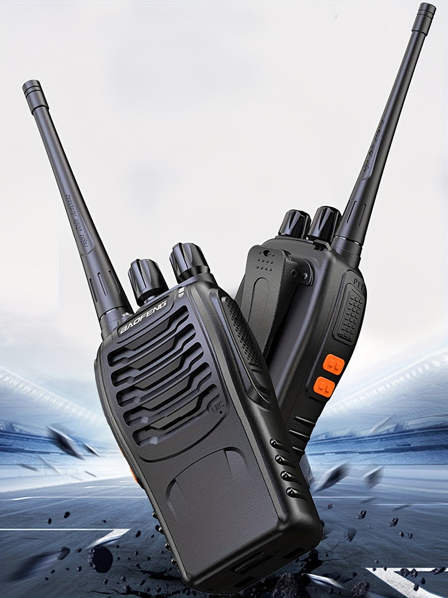 Walkie Talkies Long Range Rechargeable Baofeng BF-888S 16 Channel UHF Two Way Radio with Earphones – 2-Pack & 4-Pack for Camping Hiking Hunting