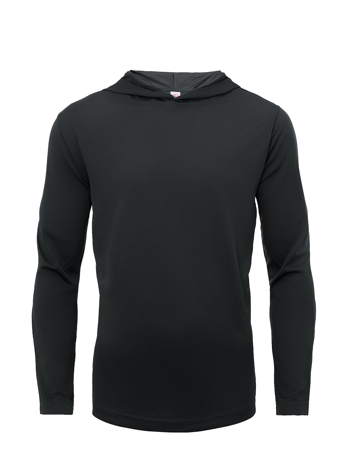 Men's Quick-Dry Pullover Hoodie Sports Top 4-Piece Set – Long Sleeve Hooded Athletic Shirt, Breathable Polyester Activewear for Running Gym Training, 10 Colors Sizes S-XXXL