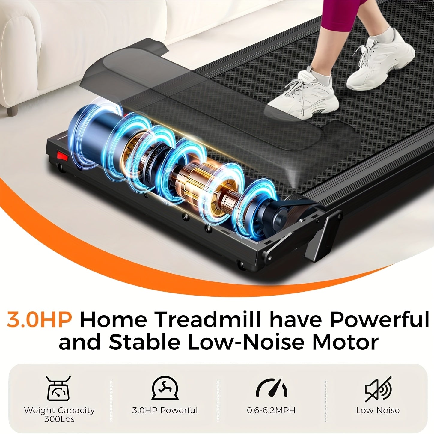 Foldable Treadmill 3-in-1 14% Incline 300 Lbs 3.0HP Quiet Walking Pad – Portable Home Gym Walking Jogging Running Machine with Handle