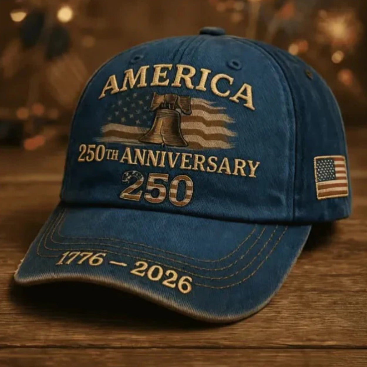 Patriotic Baseball Cap 250th Anniversary American Flag Embroidered Hat – Adjustable Vintage USA Independence Day Cap Unisex