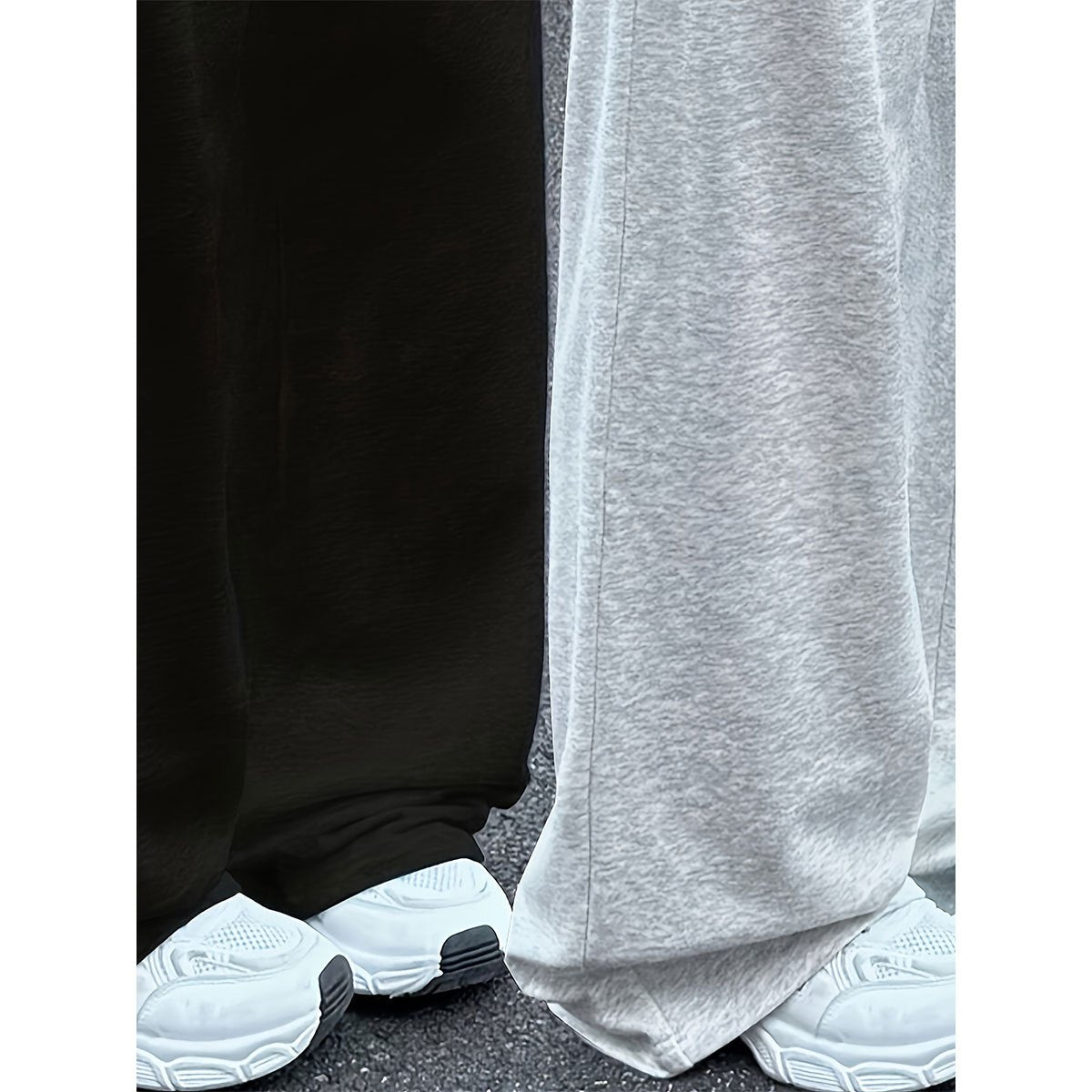 Women's Wide Leg Sweatpants 2-Pack Elastic Waist Loose Casual Joggers with Pockets for Workout Training Loungewear All Season S M L XL XXL Mixed Colors