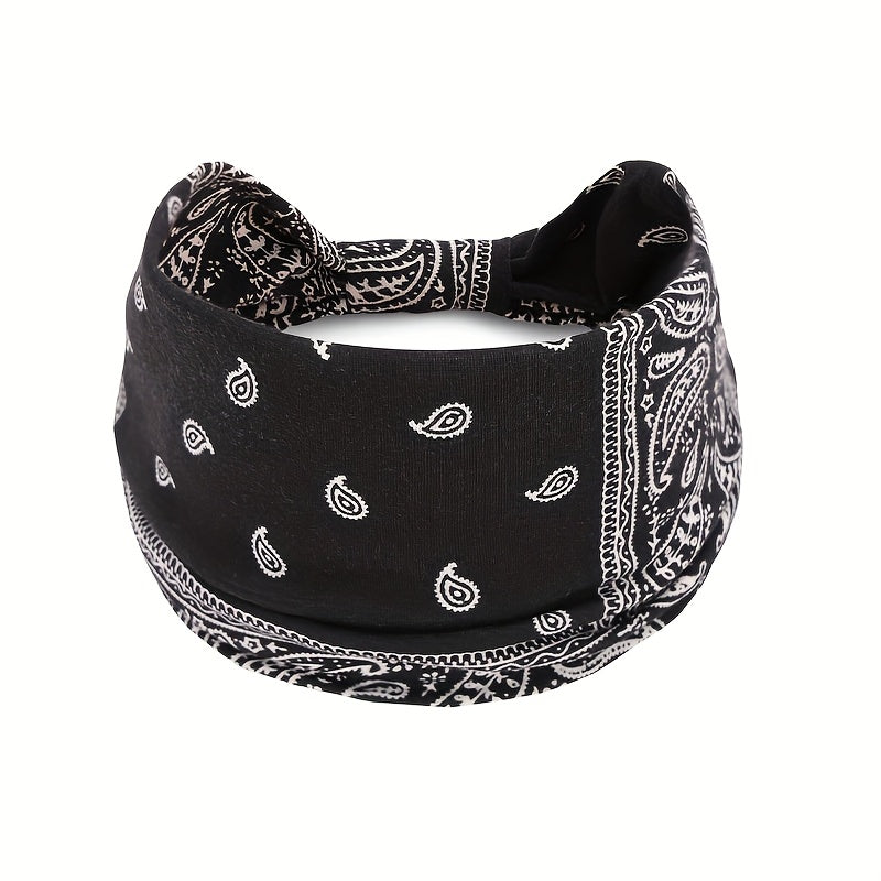 Boho Headbands for Women Set of 6 – Anti-Slip Elastic Bohemian Hair Bands for Running, Yoga, Sports & Everyday Wear, Breathable Comfortable Hair Accessories, Perfect Gift