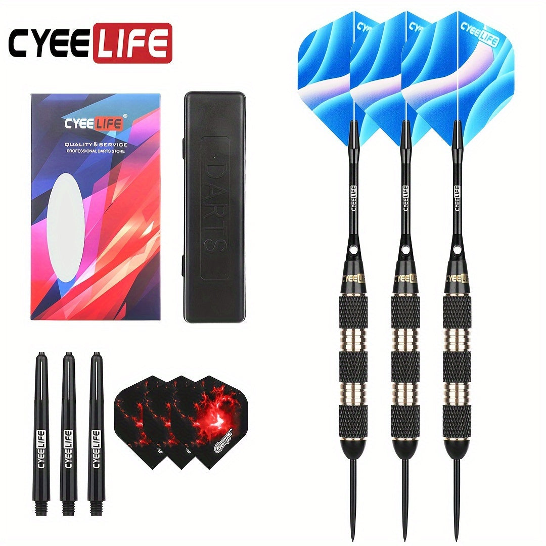 Steel Tip Darts 32g Professional Competition Set Pure Copper Barrel Aluminum Rod Hard Steel Needle Precision Dart for League Tournament Home Bristle Board Play