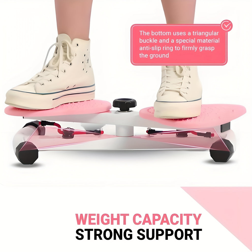 Waist Twisting Board Ab Twister Exercise Machine 360LBS Noiseless Home Gym Digital Display Tracks Time Reps Calories with Figure-8 Resistance Band for Core Workout