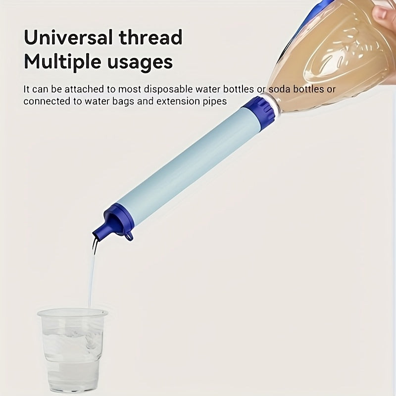 Portable Water Filter Straw for Hiking Camping Survival Emergency Filtration Drink from Stream Lake River Spring Tap Rainwater Outdoor Backpacking Gear 2 or 4 Pack