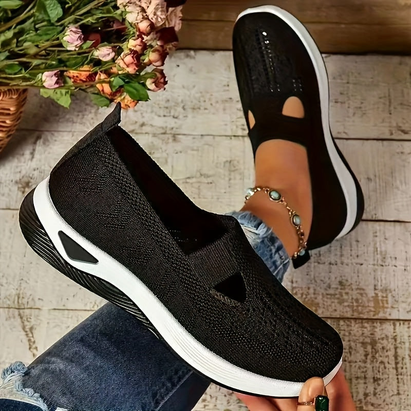 Women's Orthopedic Knitted Breathable Slip-On Shoes Arch Support – Walking Running Casual Sneakers 12 Colors US 2.5-10.5