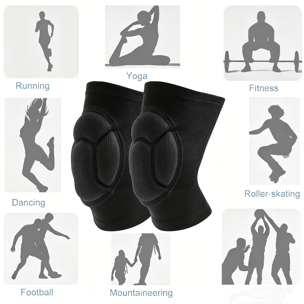 Knee Pads for Adults – Thick Sponge Anti-Slip Knee Sleeves with EVA Foam Padding for Work, Gardening, Flooring, Sports & Outdoor Activities, S/M & Large