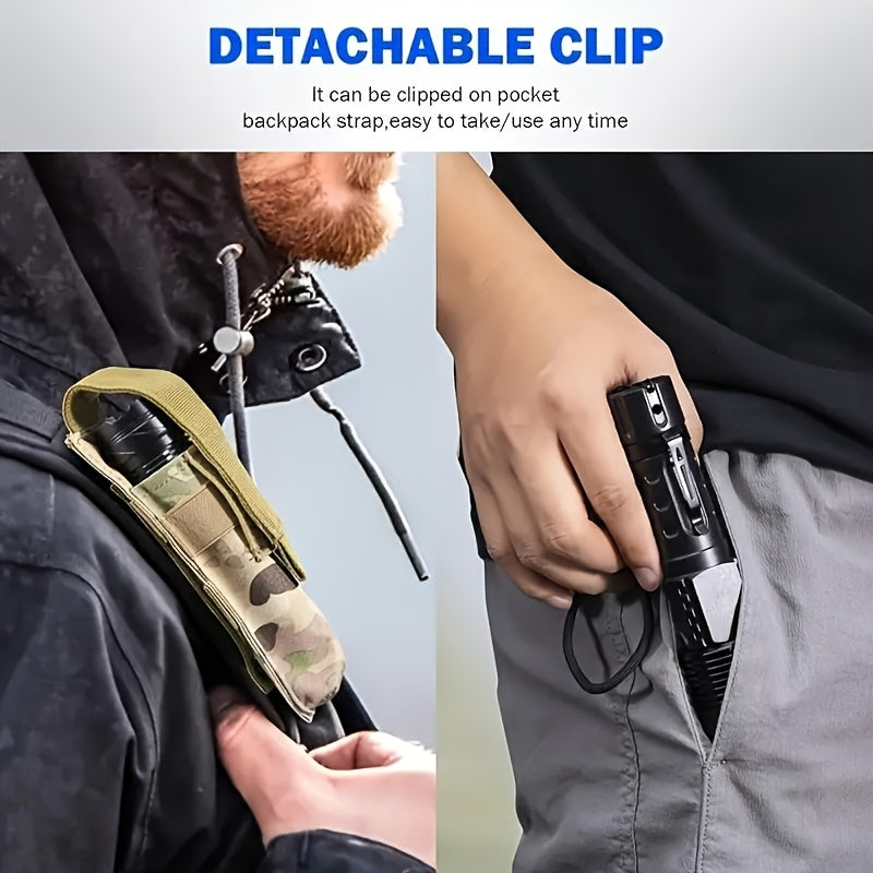 LED Flashlight 2-Pack Rechargeable USB High Brightness - 6 Lighting Modes COB Side Light Zoomable Handheld Torch for Camping Emergencies Outdoor Adventures