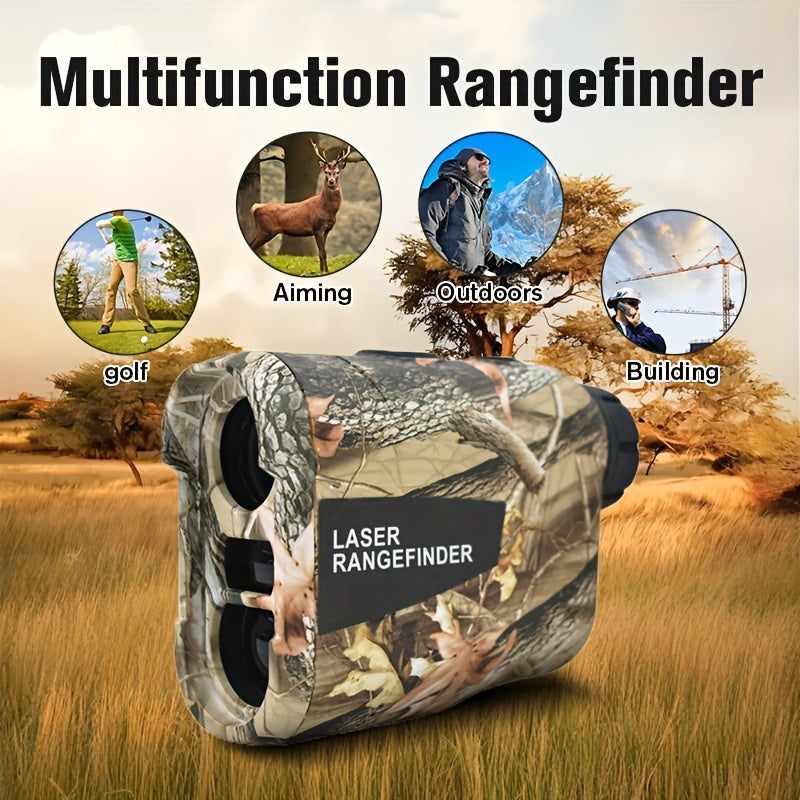 1200 Yard Laser Rangefinder 6X Camo Rechargeable – Golf & Hunting Range Finder with Flagpole Lock, Trajectory Compensation, Speed & Altitude Measurement
