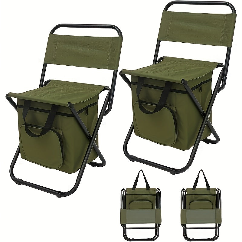 Folding Camping Chair Lightweight Portable with Backrest & Carry Bag – Heavy Duty Outdoor Seat for Camping Hunting Fishing Hiking Beach Picnic – Compact Collapsible Camp Chair for Adults Green Camo Blue