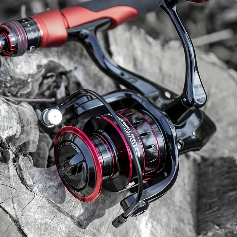 Spinning Fishing Reel Metal Handle HK1000-7000 5.2:1 Gear Ratio – Ambidextrous Freshwater Saltwater Spinning Reel for Bass Trout Crappie Inshore Surf Fishing – Left & Right Hand