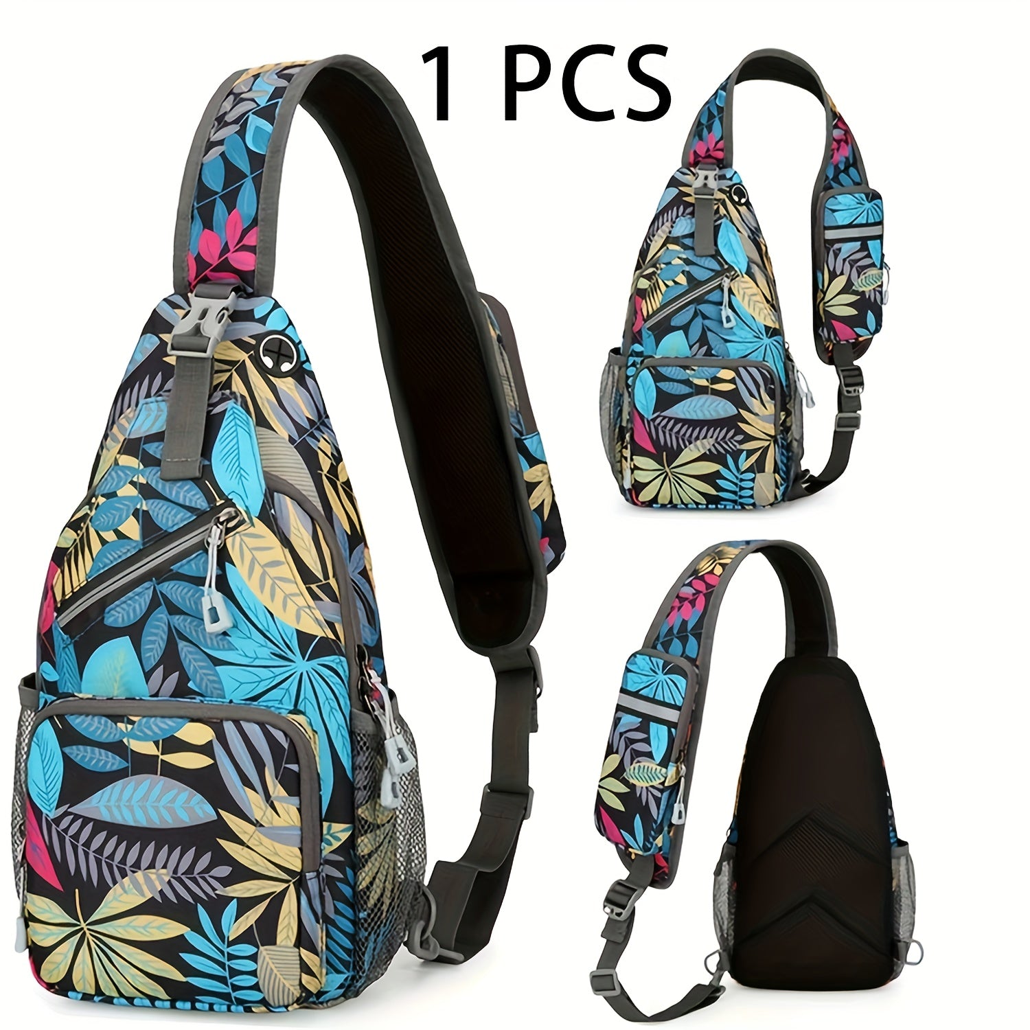 Crossbody Sling Bag for Men Women Large Capacity – Single Shoulder Travel Bag Multi-Purpose Outdoor Hiking Commuter Everyday Carry EDC Bag Secure Zipper Closure Unisex 14 Colors