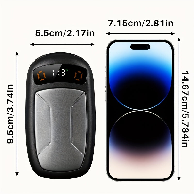2-Pack Rechargeable Hand Warmers with COB Light & Magnetic Base - 12 Hours Warmth Electric Portable Hand Warmer with High Lumen Flashlight for Camping, Hiking, Winter Outdoor Use - Christmas Gift for Women Men