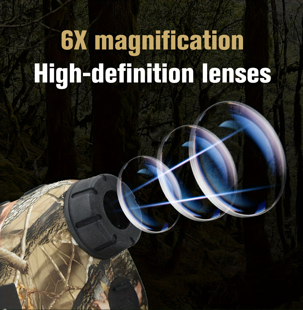 1200 Yard Laser Rangefinder 6X Camo Rechargeable – Golf & Hunting Range Finder with Flagpole Lock, Trajectory Compensation, Speed & Altitude Measurement