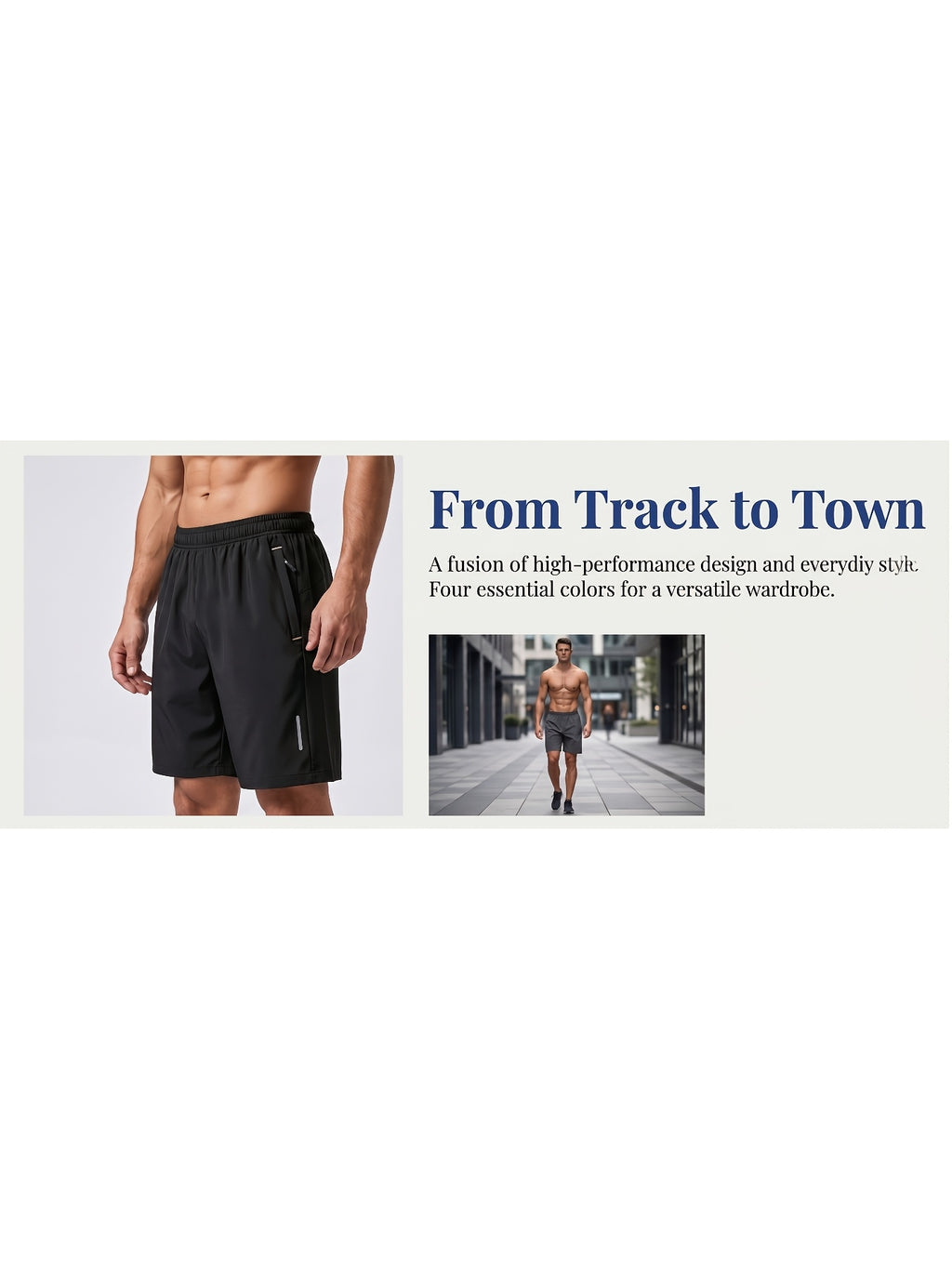 Men's Athletic Shorts 4 Pack Quick Dry Lightweight Running Shorts with Zipper Pockets Drawstring Waist Gym Workout Casual Loose Fit XS-XXXL