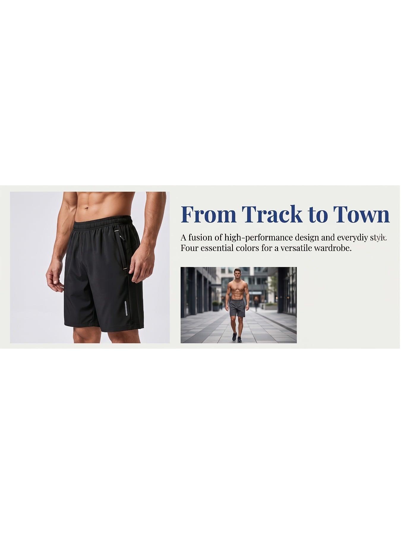 Men's Athletic Shorts 4 Pack Quick Dry Lightweight Running Shorts with Zipper Pockets Drawstring Waist Gym Workout Casual Loose Fit XS-XXXL