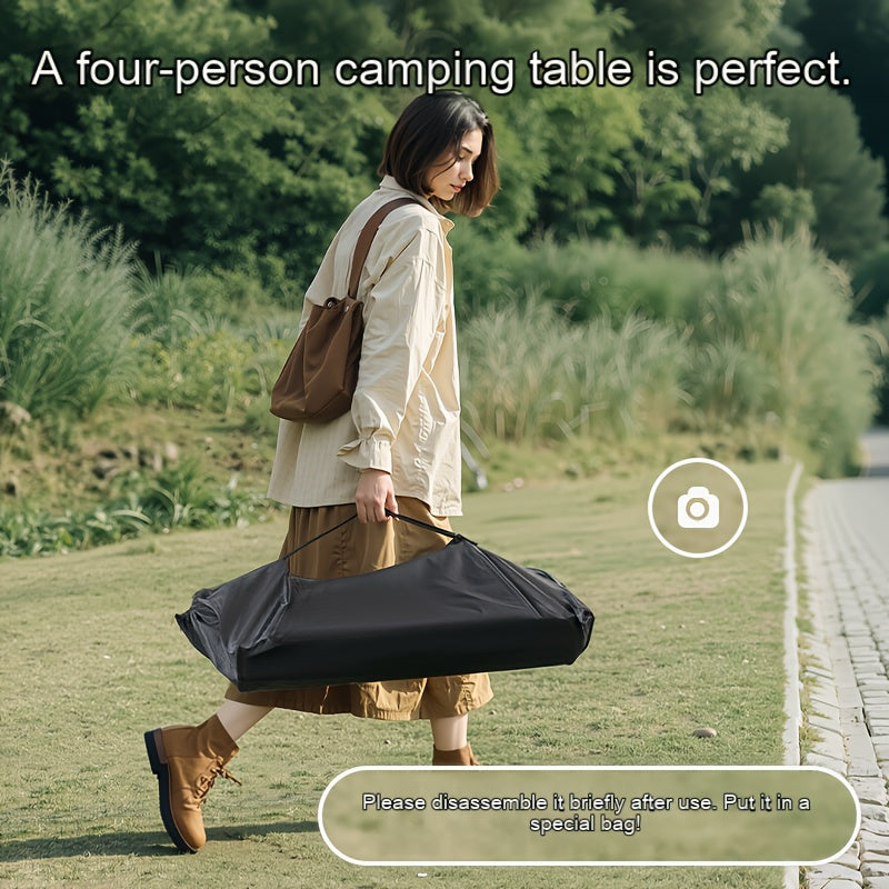 Portable Camping Picnic Table with Carry Bag – Foldable Roll-Up Outdoor Table for Beach, Backyard, Barbecue, Patio & Picnic