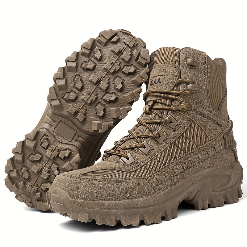 Men's High-Top Tactical Hiking Boots – Lightweight Slip-Resistant All-Season Boots for Outdoor Hiking, Hunting, Jungle & Adventure Travel, US 7-12, 3 Colors