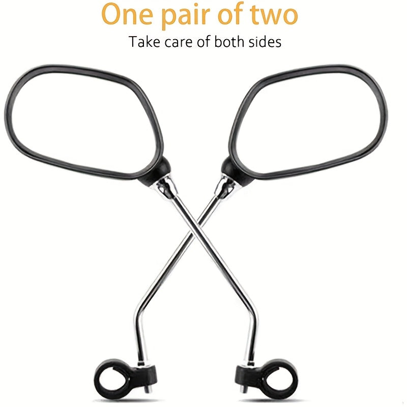 Bike Mirrors 2 Pack Wide Angle 360° Adjustable Bicycle Handlebar Mirrors 22-26mm – Rear View Safety Mirrors for Mountain Road Bike & Motorcycle