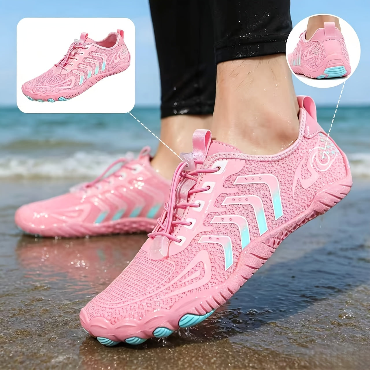 Women's Barefoot Sneakers – Lightweight Casual Shoes for Yoga, Fitness, Beach, Swimming & Water Sports, Couple Shoes Indoor Outdoor, Sizes US 5-12.5