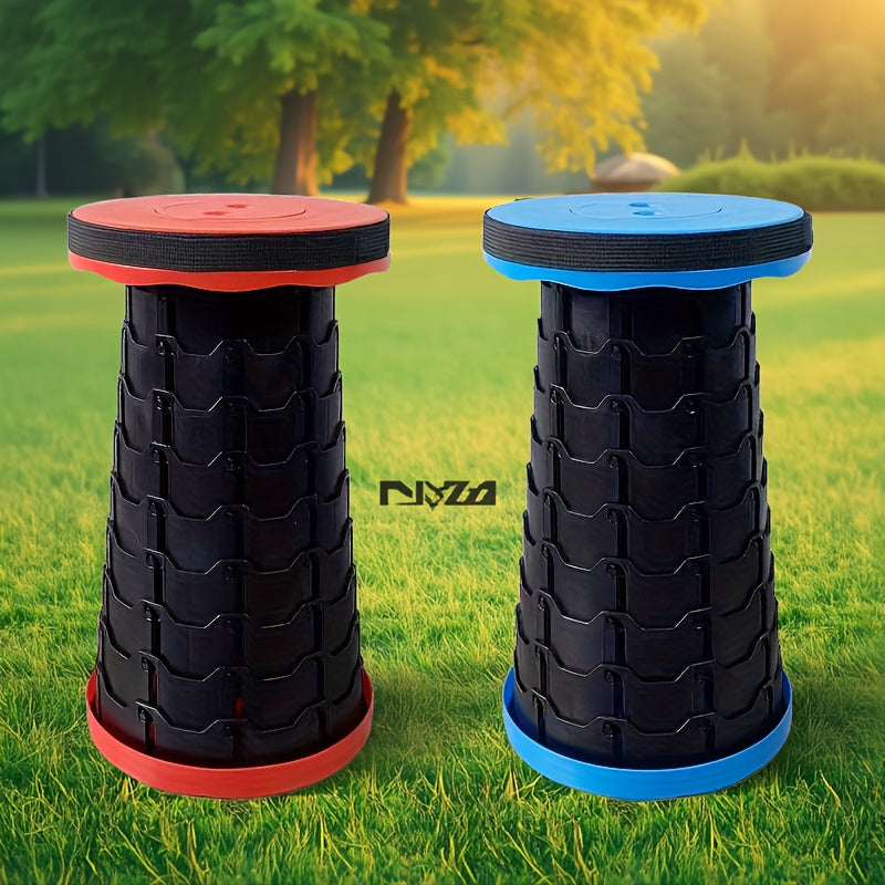 Portable Folding Telescopic Stool 400 Lbs Capacity – Lightweight Foldable Seat for Outdoor Camping Fishing Hiking Indoor Kitchen Use