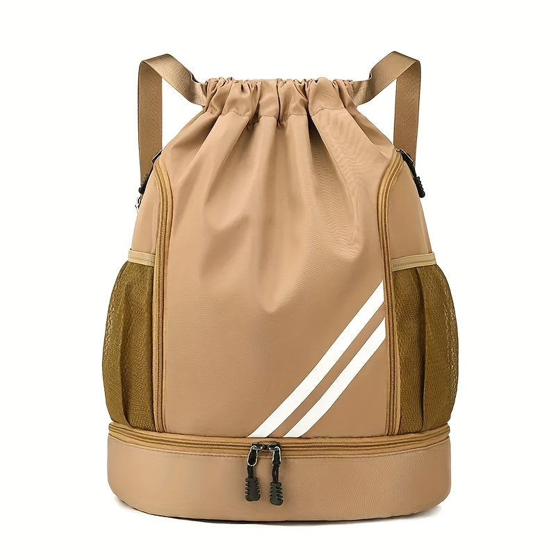 Drawstring Sports Backpack Gym Bag Lightweight for Men & Women – Basketball, Yoga & Fitness Bag with Shoulder Strap, Polyester Lining & Drawstring Pouch