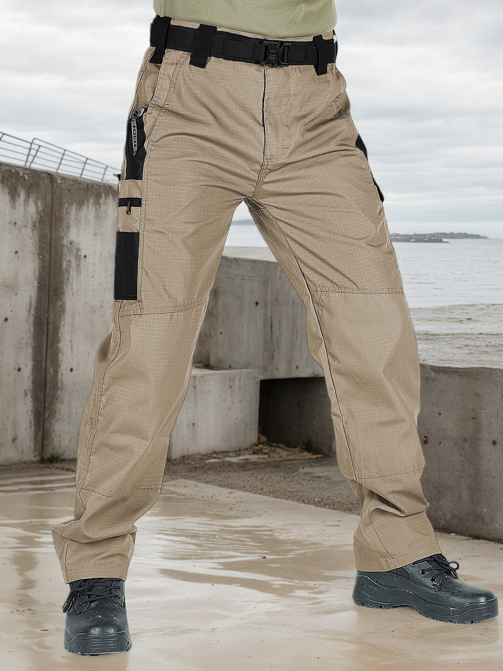 2-Pack Men's Utility Cargo Pants – Lightweight Tactical Workwear with Stretch Ripstop Fabric, Multi-Pocket Design, Sizes S-XXXL, 6 Color Combinations