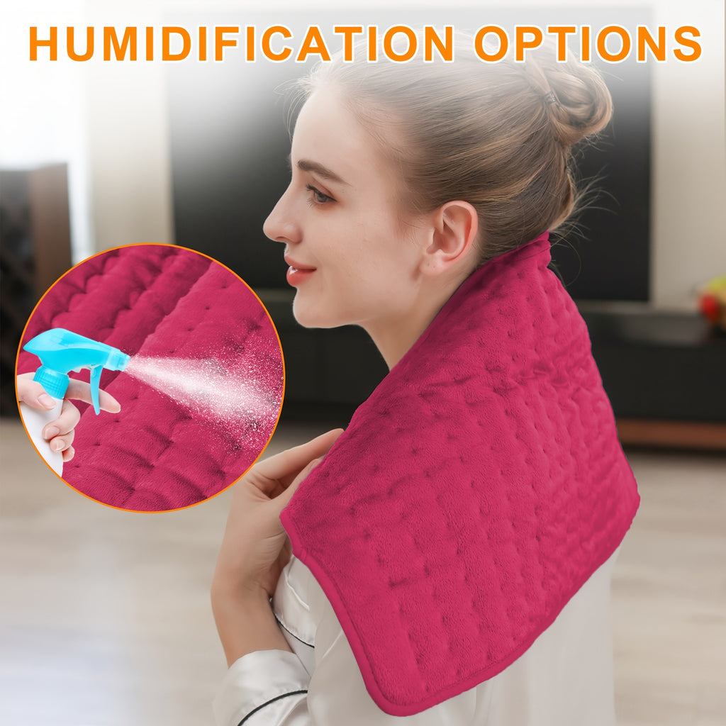 Electric Heating Pad Extra Large 24x12 – 6 Heating Levels Up to 140°F, Auto Shut-Off, Machine Washable, Portable Pad for Back, Neck, Shoulder, Knee & Leg Pain Relief | Holiday Gift for Parents