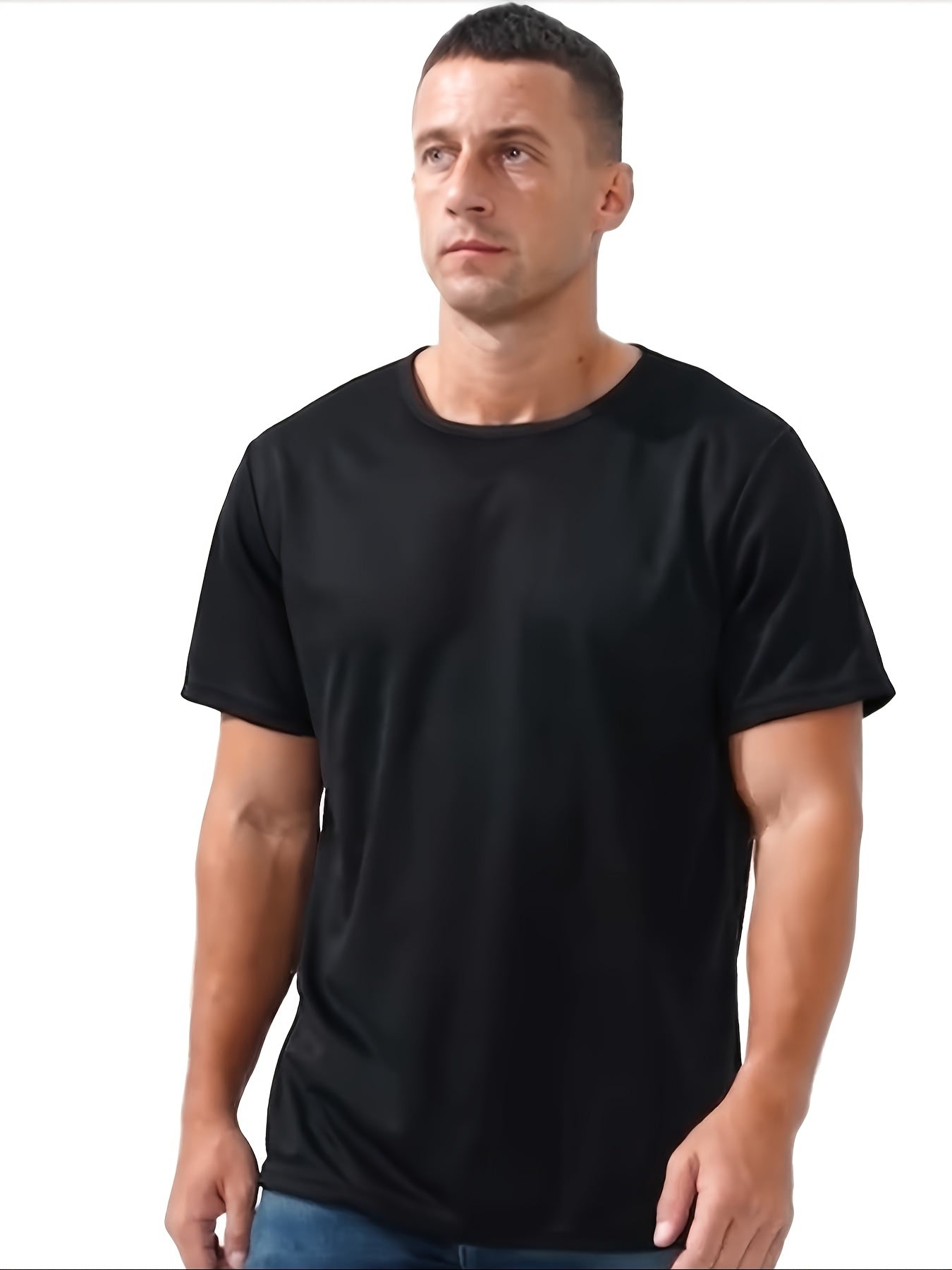 Men's Quick Dry Workout T-Shirts 10 Pack 100% Polyester Moisture Wicking Crew Neck Short Sleeve Gym Running Tees S-XXXL – Breathable Athletic Activewear for Men Outdoor Sports