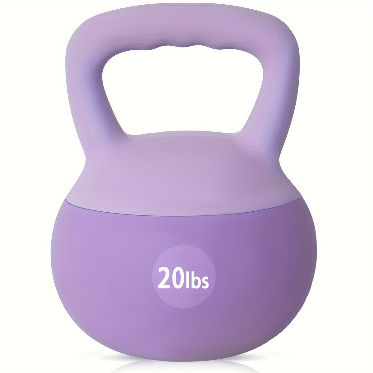 Soft PVC Kettlebell with Wide Non-Slip Handle – Iron Sand Filled Strength Training Weights 10-30 lbs for Women & Home Gym, Swings, Squats, HIIT & CrossFit