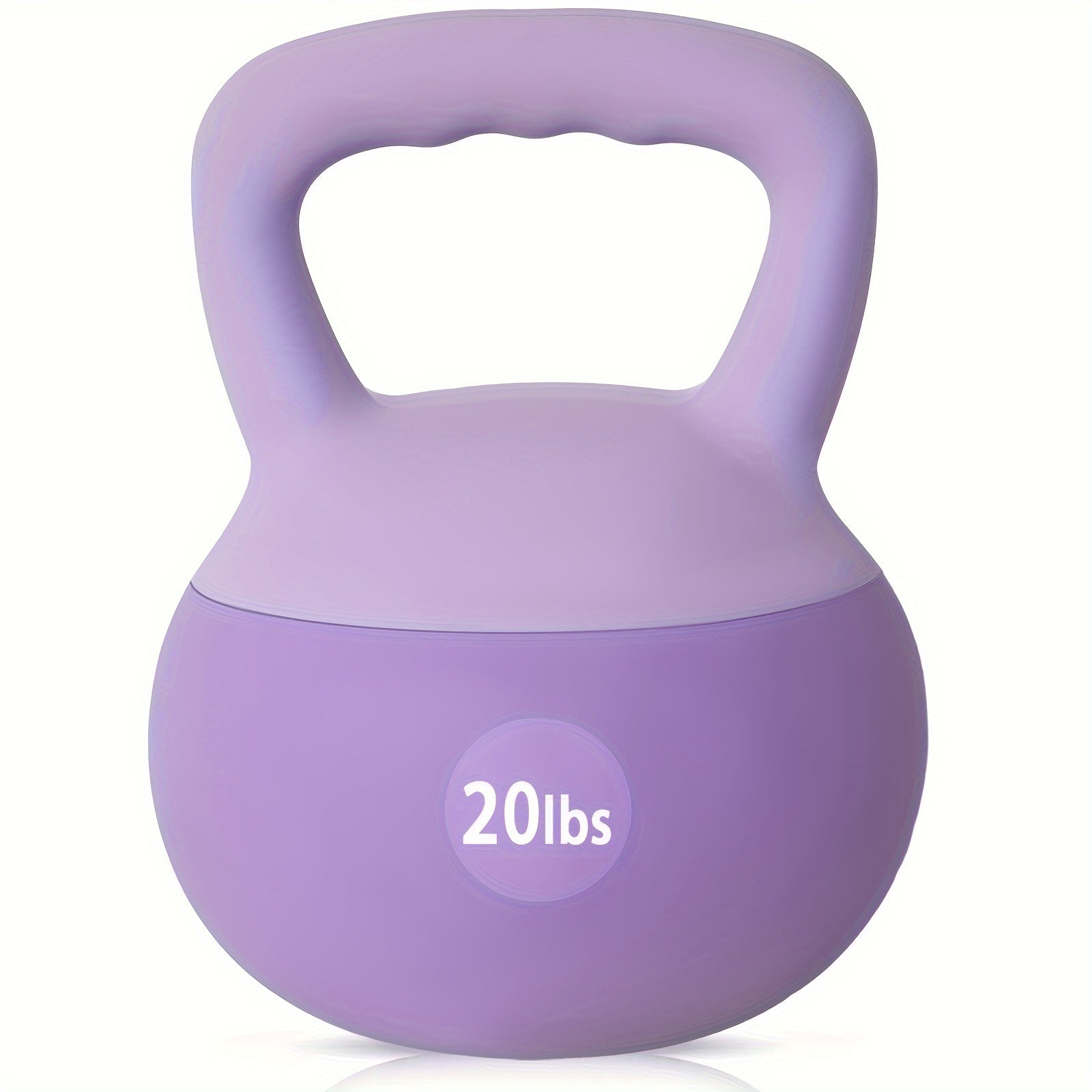Soft PVC Kettlebell with Wide Non-Slip Handle – Iron Sand Filled Strength Training Weights 10-30 lbs for Women & Home Gym, Swings, Squats, HIIT & CrossFit