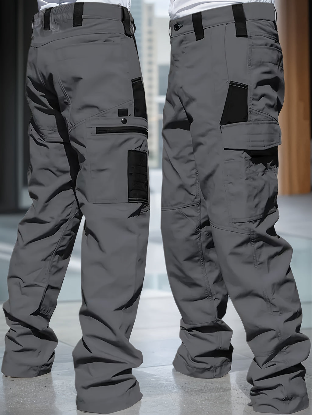 Men's Tactical Cargo Pants 2-Pack – Ripstop Multi-Pocket Work Pants for Camping, Hiking, Hunting & Fishing, Straight Leg All-Season Outdoor Pants, Sizes S-XXXL