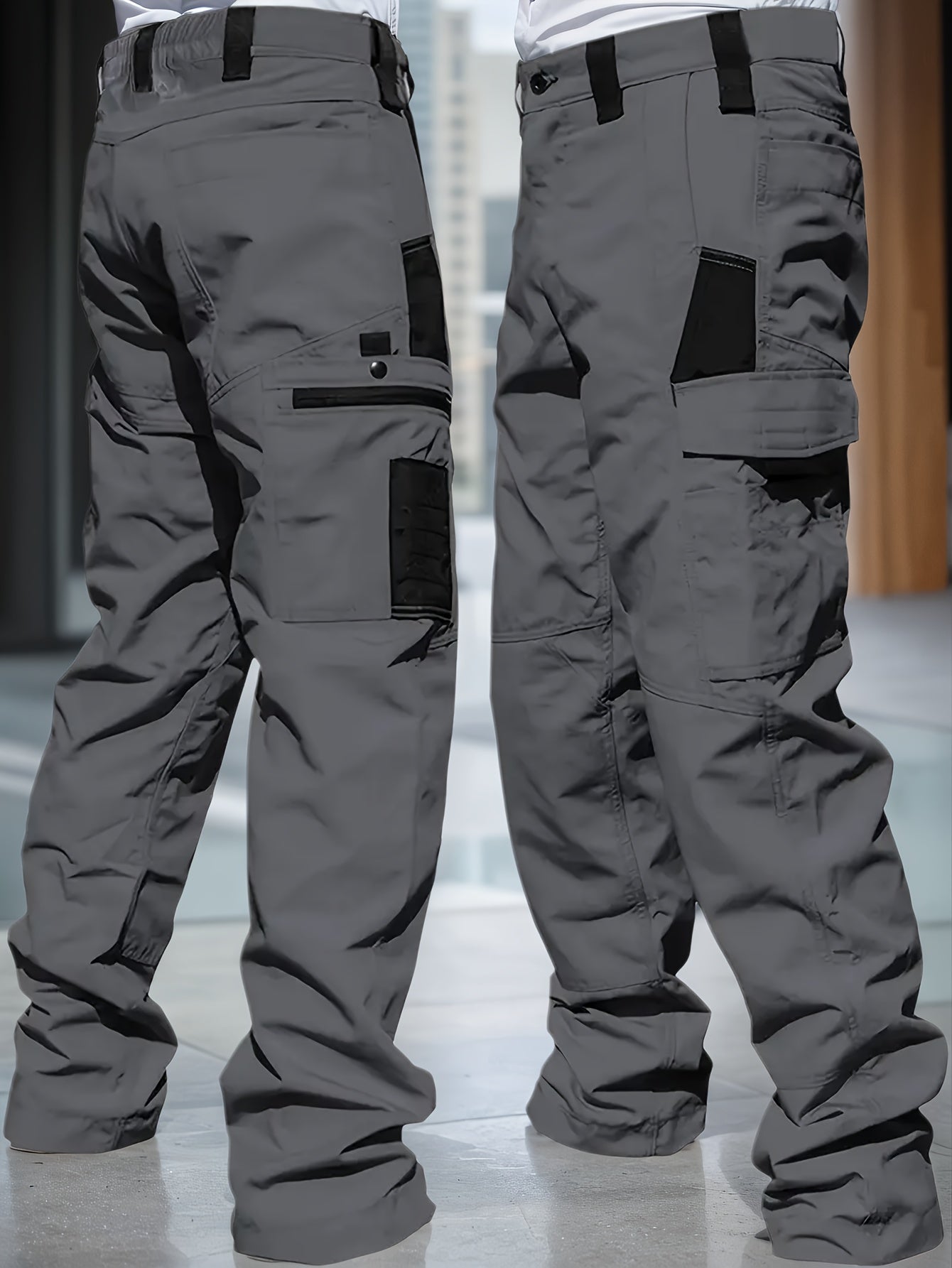 Men's Tactical Cargo Pants 2-Pack – Ripstop Multi-Pocket Work Pants for Camping, Hiking, Hunting & Fishing, Straight Leg All-Season Outdoor Pants, Sizes S-XXXL