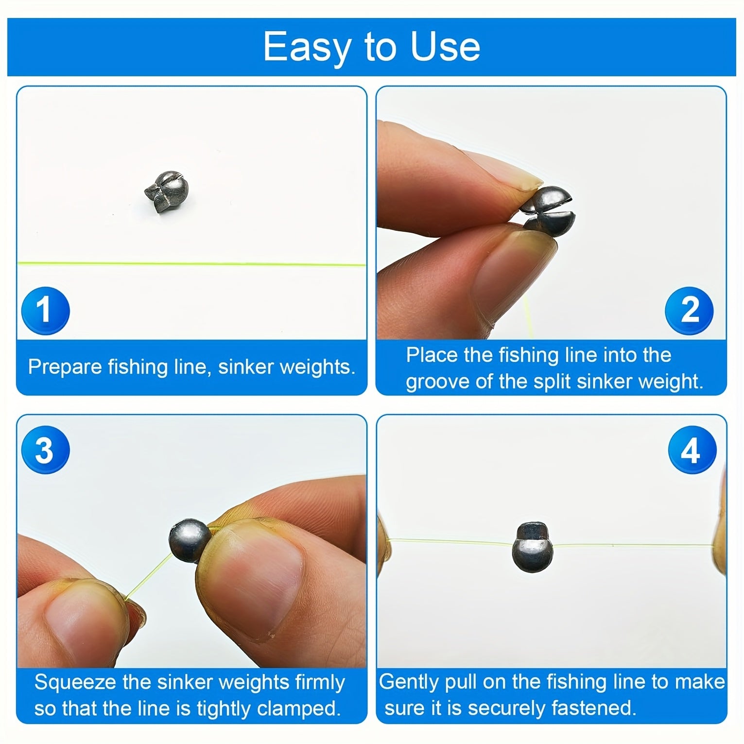 Fishing Weights Sinkers 200PCS Split Shot Sinkers Round Removable Fishing Sinkers Set 6 Sizes Carp Coarse Ice Lure Fly Fishing Tackle Accessories