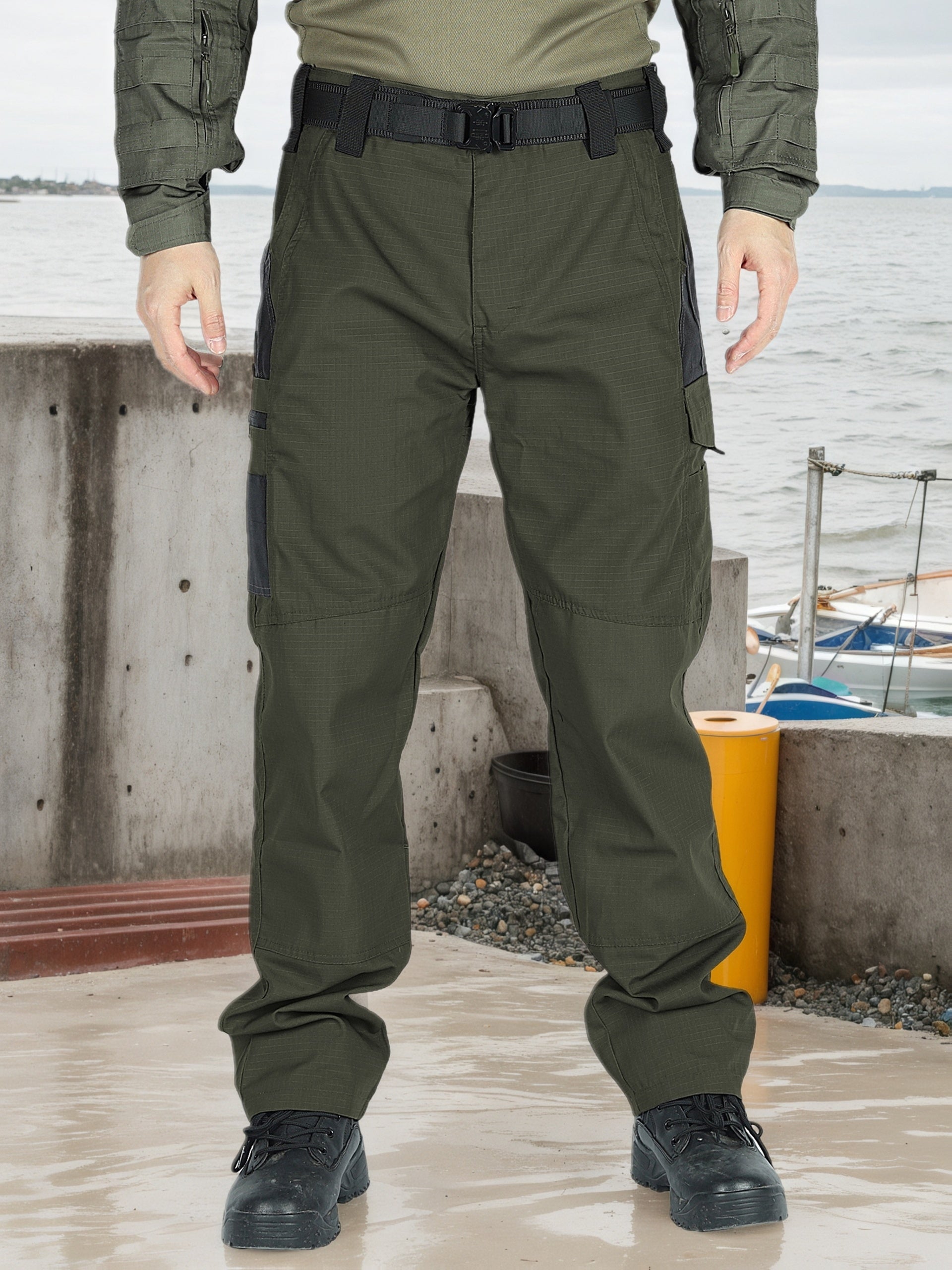 2-Pack Men's Utility Cargo Pants – Lightweight Tactical Workwear with Stretch Ripstop Fabric, Multi-Pocket Design, Sizes S-XXXL, 6 Color Combinations