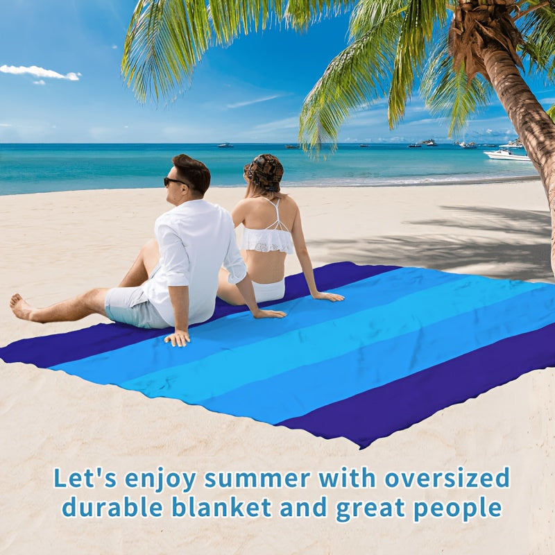 Sand Free Beach Blanket Large Portable Picnic Mat – Waterproof Outdoor Mat for Camping, Travel & Beach Days