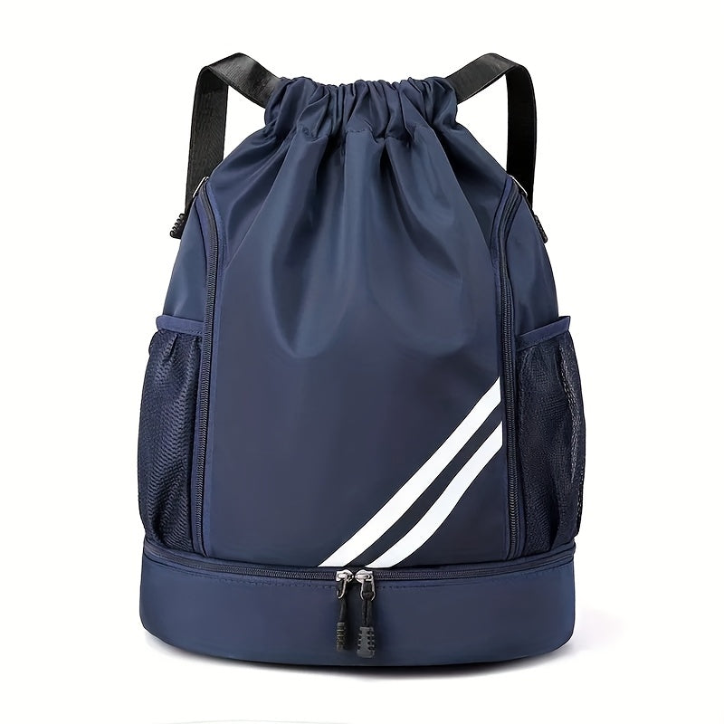Drawstring Sports Backpack Gym Bag Lightweight for Men & Women – Basketball, Yoga & Fitness Bag with Shoulder Strap, Polyester Lining & Drawstring Pouch