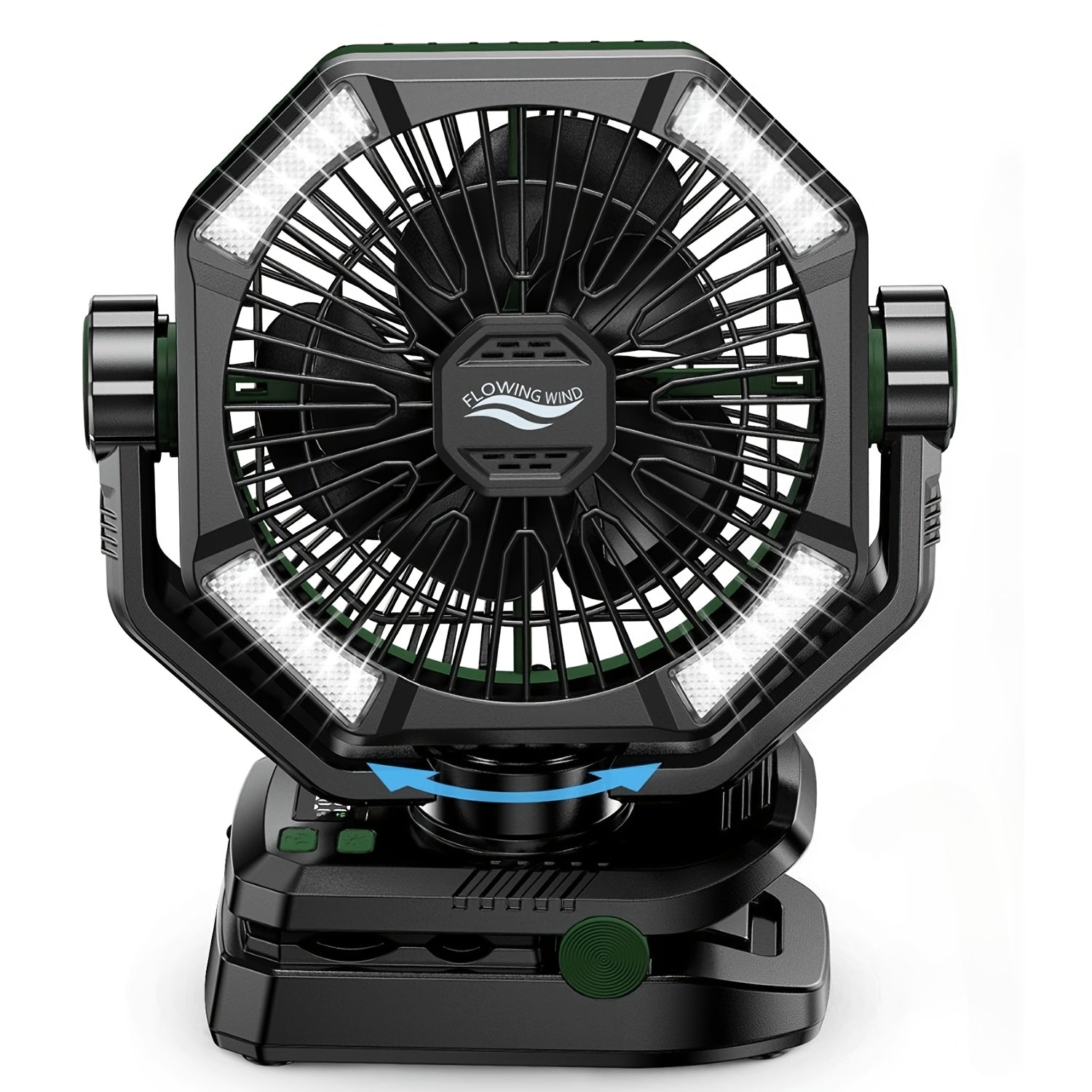 Camping Fan with 20000mAh Battery – 8-Speed Portable Tent Fan, USB Rechargeable, Enhanced Motor, Outdoor Travel Hiking