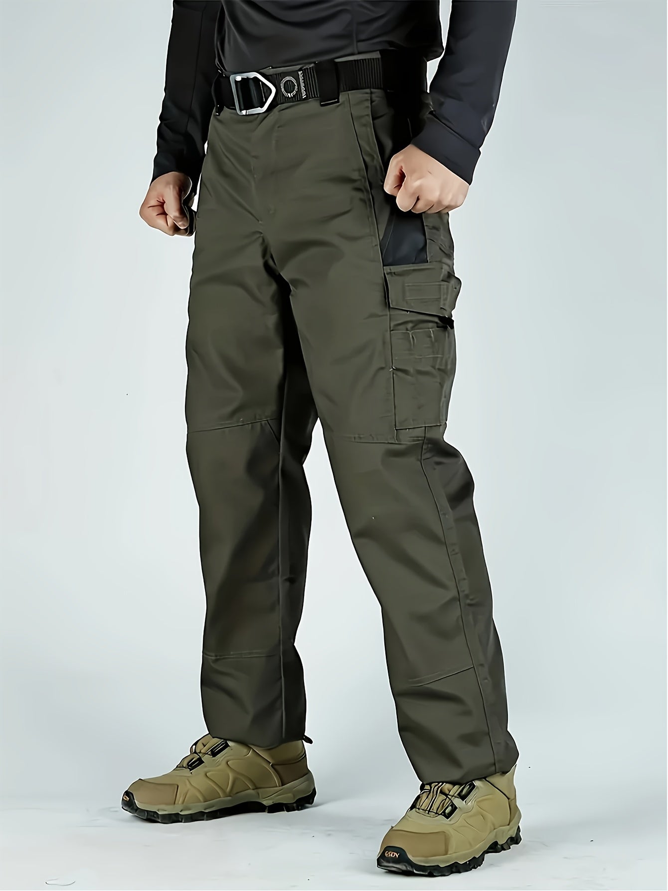 Men's Tactical Cargo Pants Quick-Dry Lightweight Hiking Pants Multi-Pocket Outdoor Work Pants for Men S-XXXL Black Grey Green
