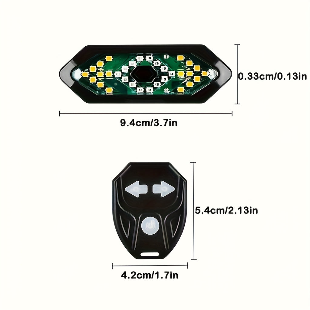 Bike Tail Light with Turn Signals & Wireless Remote – USB Rechargeable 120 Lumen LED Rear Safety Light for Road Mountain Cycling Adults Kids Men Women