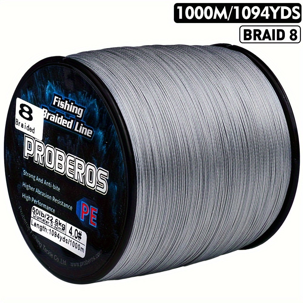 Braided Fishing Line 8 Strand 1094 Yards – Zero Stretch Superline 10LB to 100LB Test, Abrasion Resistant, Freshwater & Saltwater, Gray Green Blue Camo, 1000M Spool