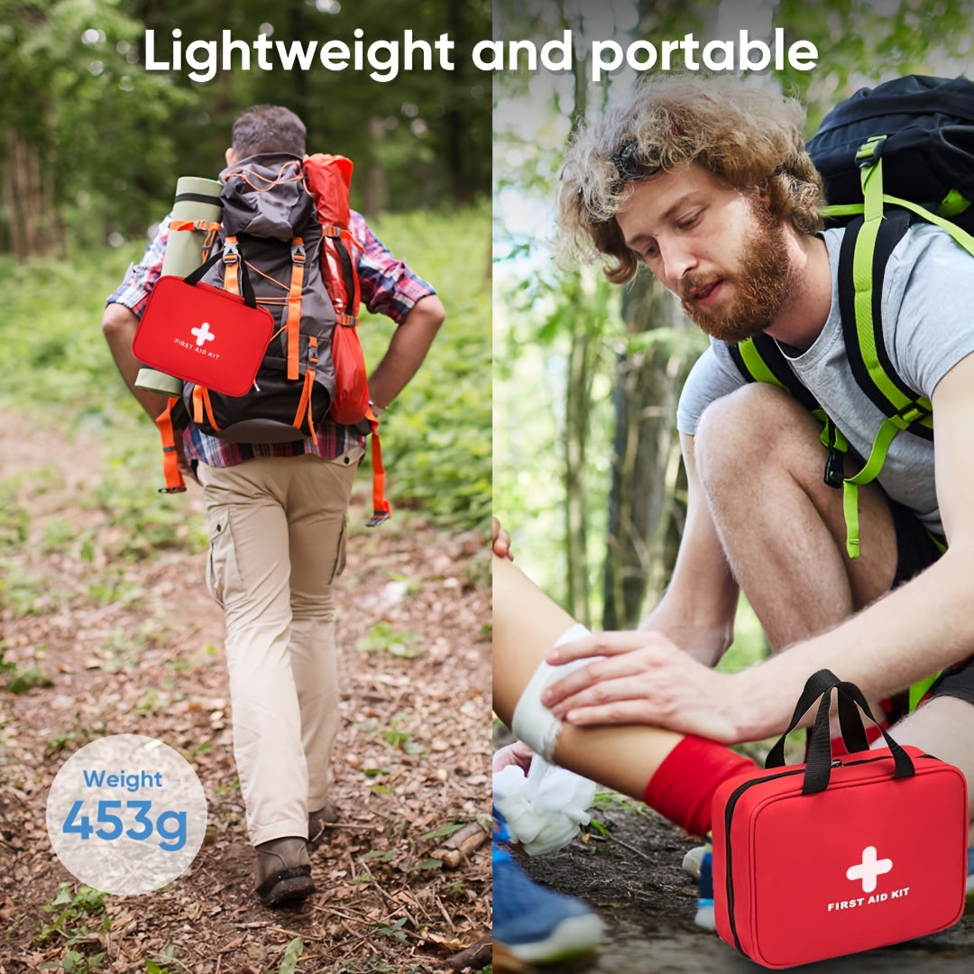 338-Piece First Aid Kit Waterproof Compact Trauma Medical Kit for Home Car Camping Hiking Travel Office Outdoor Emergency