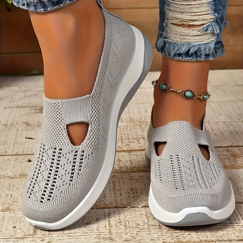 Women's Orthopedic Knitted Breathable Slip-On Shoes Arch Support – Walking Running Casual Sneakers 12 Colors US 2.5-10.5