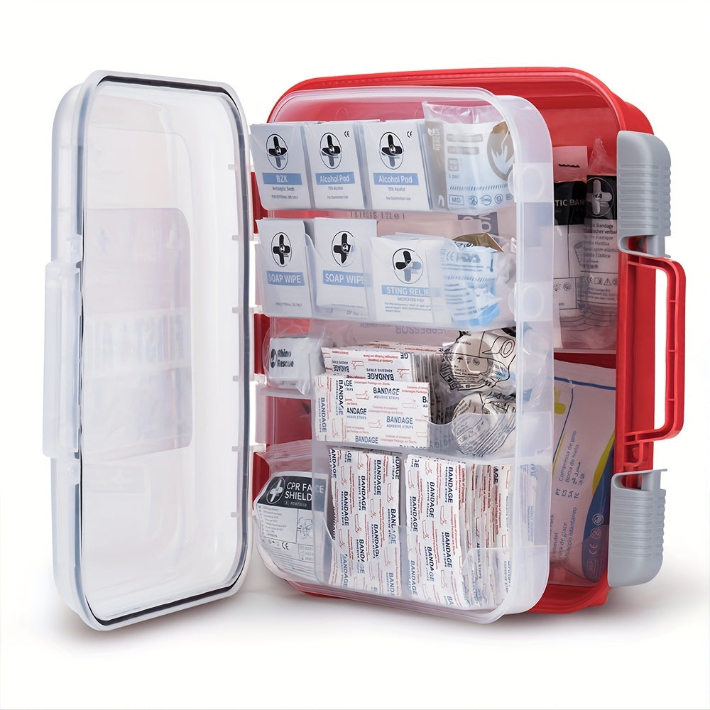 OSHA All-Purpose First Aid Kit – Professional Medical Supplies for Home Office Outdoor Emergency Business, Bandages Gauze Burn Gel Cold Pack Gloves Included
